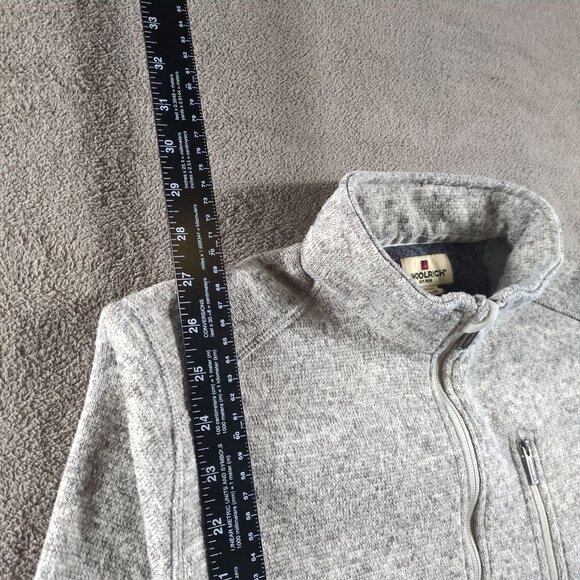 Woolrich Men’s XL Greige Fleece 1/4 Zip Pullover w/ Zip Pockets Outdoor Hiking - Picture 4 of 8